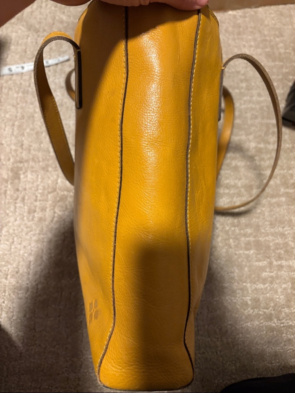 Patricia Nash Viana Tote Leather Brights Mustard Yellow - Picture 13 of 16
